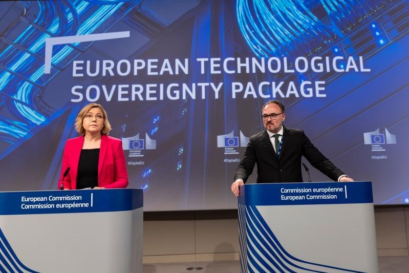 European Commission Audiovisual Service. Press conference by Henna Virkkunen, Executive Vice-President of the European Commission, and Dan Jørgensen, European Commissioner, on the tech sovereignty package.